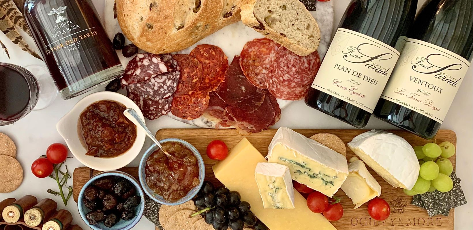 Hampers with Cheese and Charcuterie