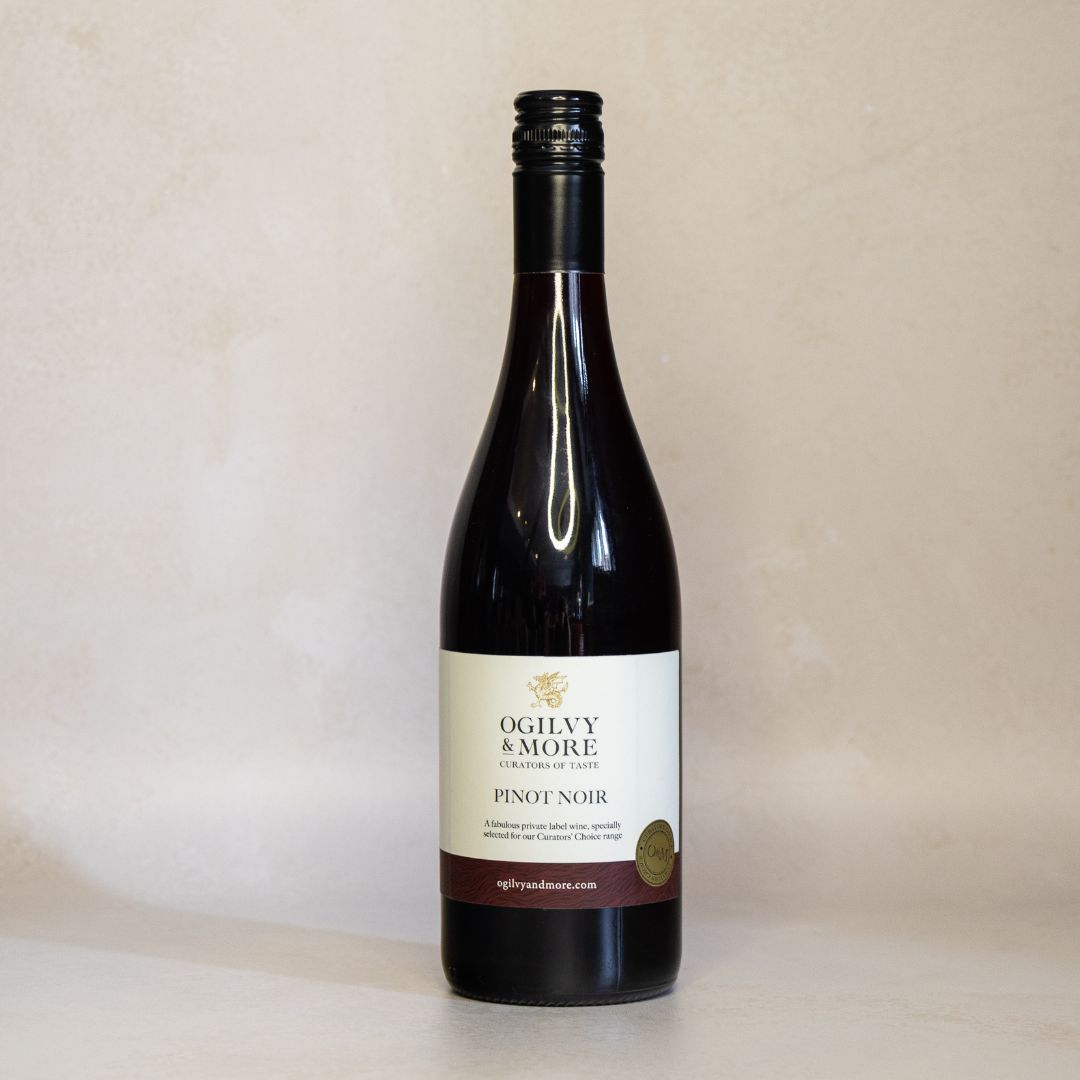 Bottle of Ogilvy & More Pinot Noir wine