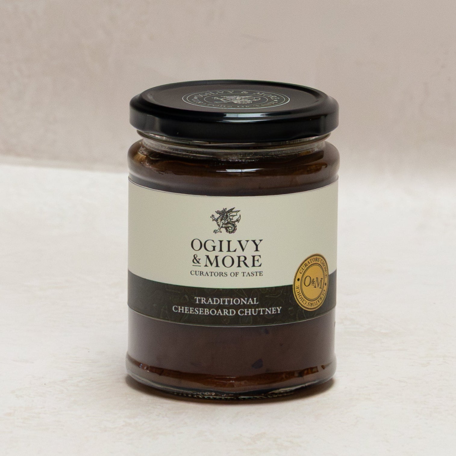 Jar of Ogilvy & More Traditional Cheeseboard Chutney on a light background