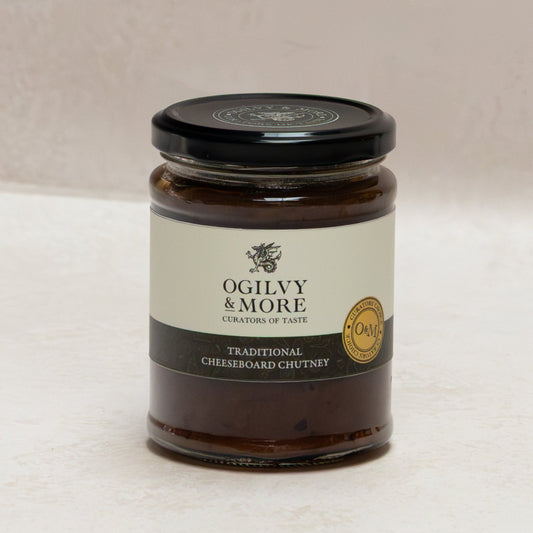 Jar of Ogilvy & More Traditional Cheeseboard Chutney on a light background
