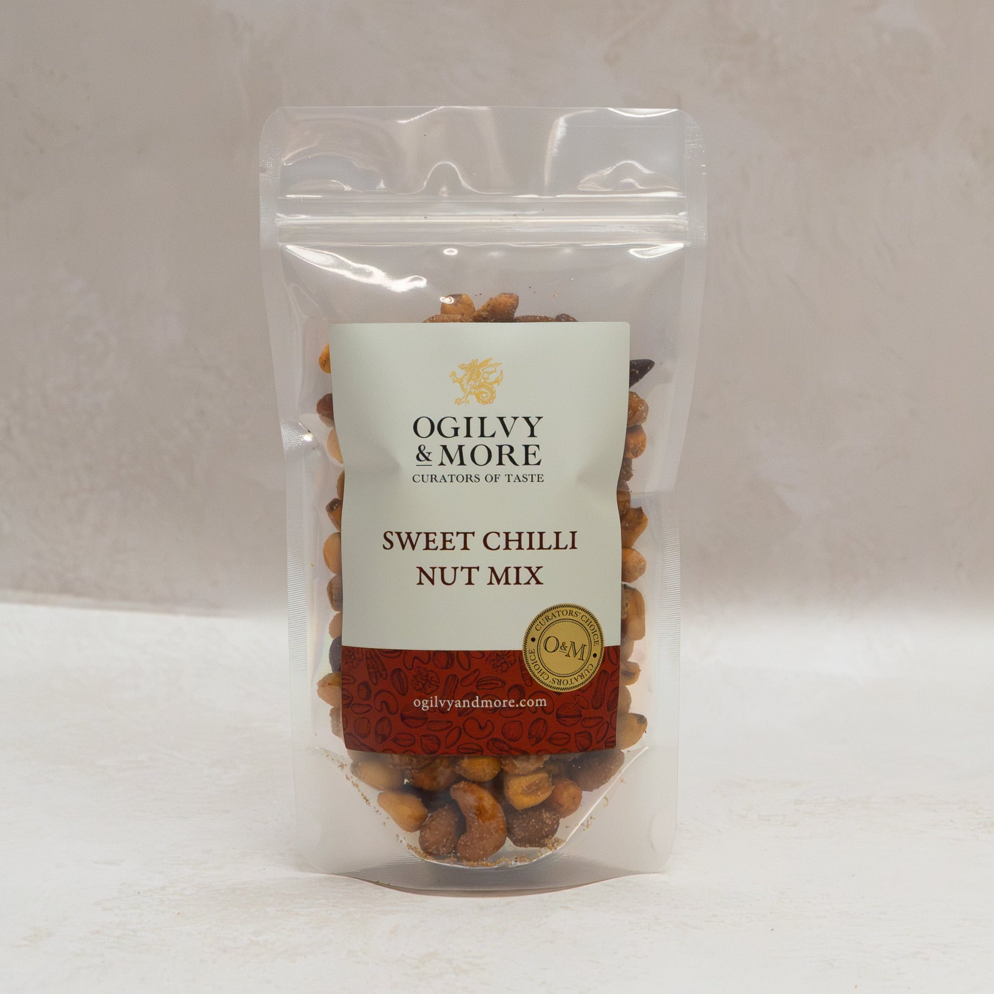 Ogilvy & More sweet chilli nut mix with a visible label on a white background