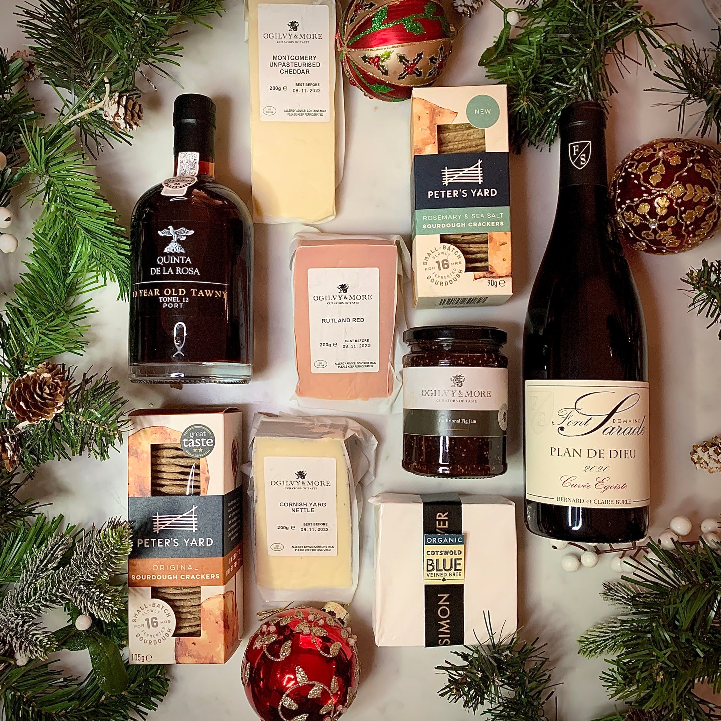 Christmas Cheese, Wine and Port Hamper