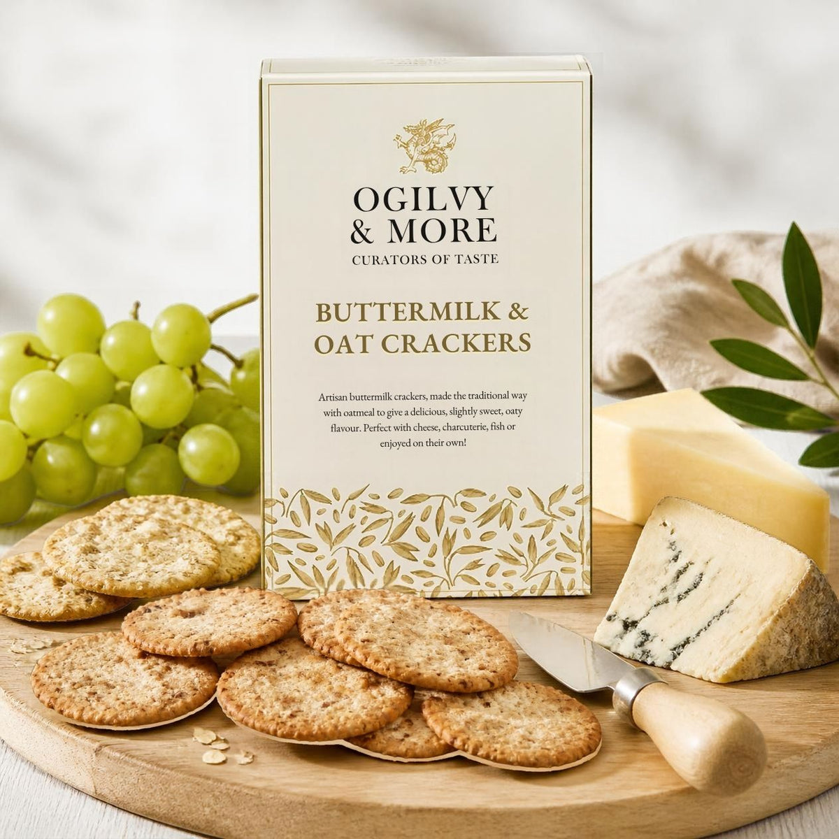 Buttermilk and Oat Crackers for Cheese