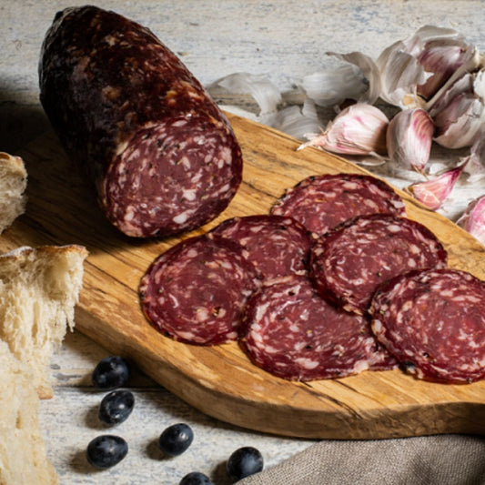 Sloe & Garlic Wild Venison Salami - Whole Unsliced 110g