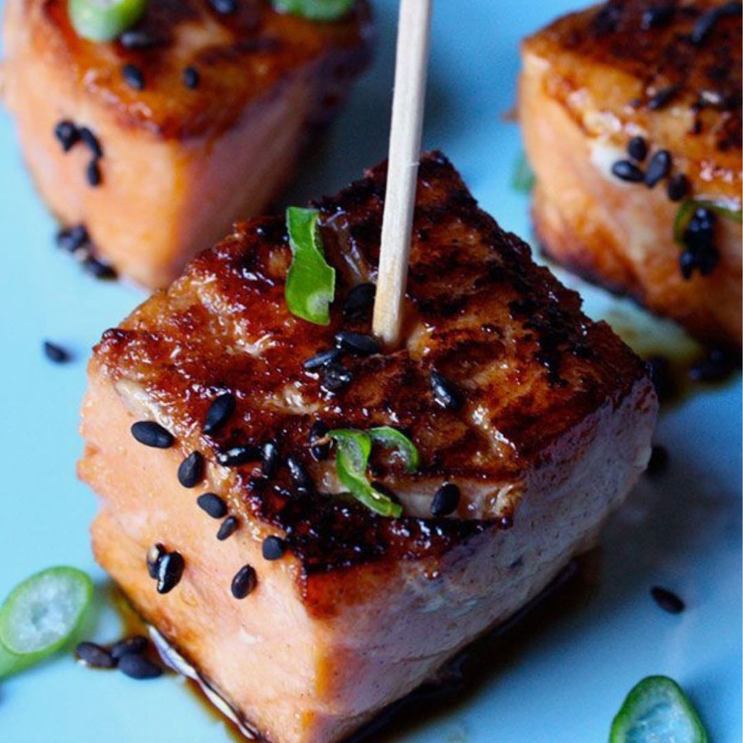 Teriyaki Salmon Bites - 20 Pieces