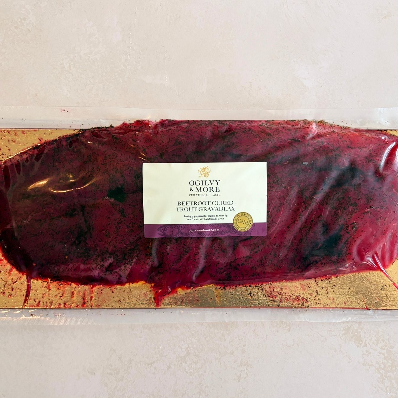Beetroot Cured Trout Gravadlax Side or 200g Pack