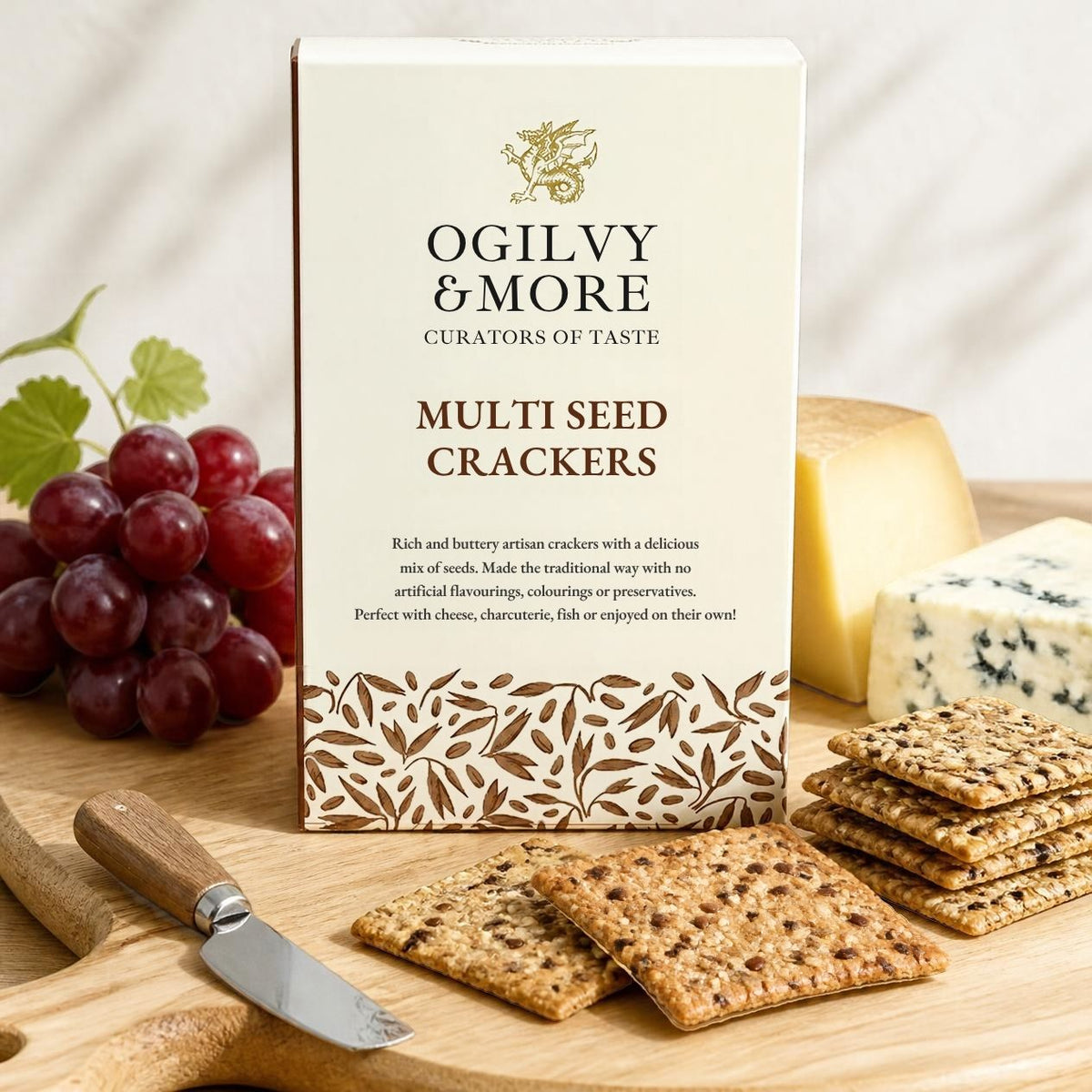 O&M Multi Seed Crackers for Cheese & Charcuterie