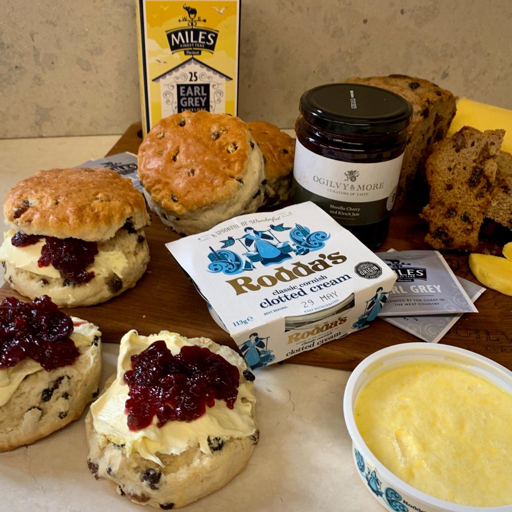 West Country Cream Tea - Huge Scones and West Country Fruit Cake