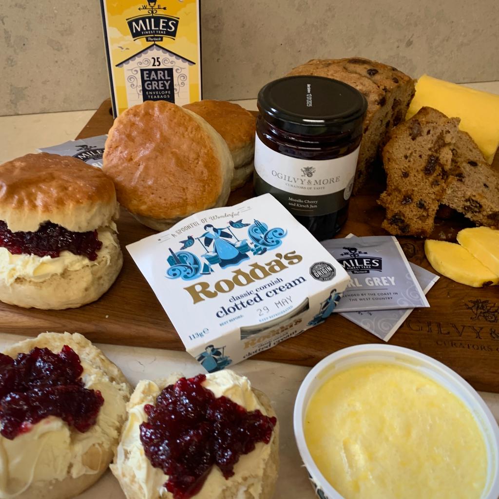 West Country Cream Tea - Huge Scones and West Country Fruit Cake