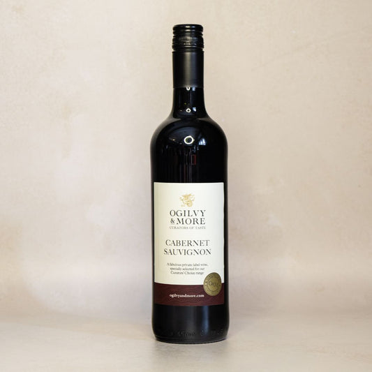 Bottle of Ogilvy & More Cabernet Sauvignon wine 