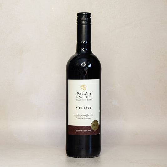 Bottle of Ogilvy & More Merlot wine