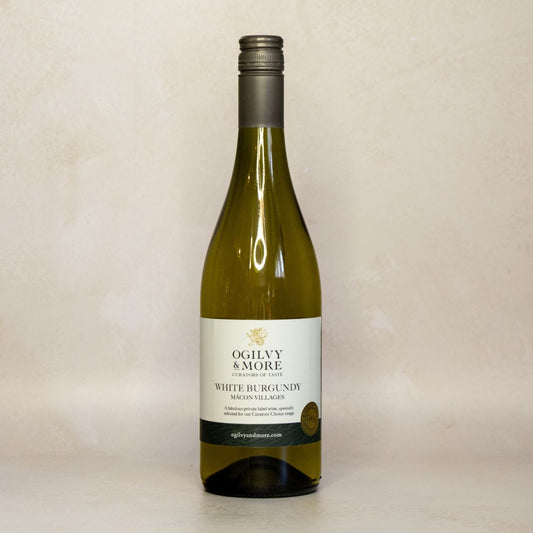 Bottle of Ogilvy & More White Burgundy wine