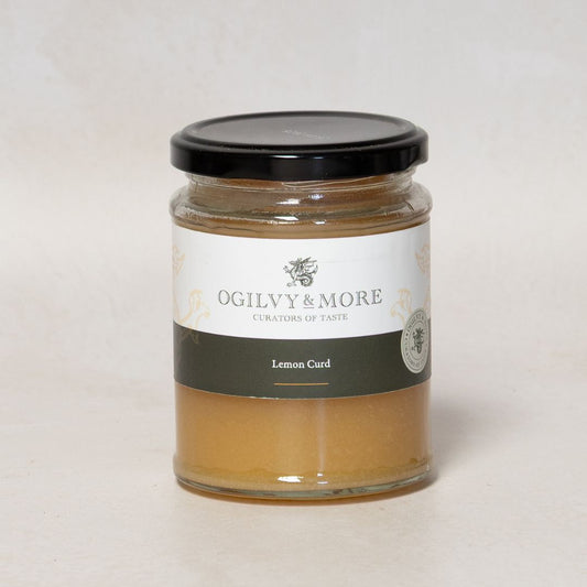 Jar of Ogilvy & More Lemon Curd on a white background