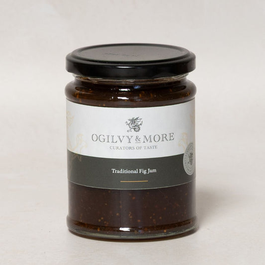 Jar of Ogilvy & More Traditional Fig Jam on a light background