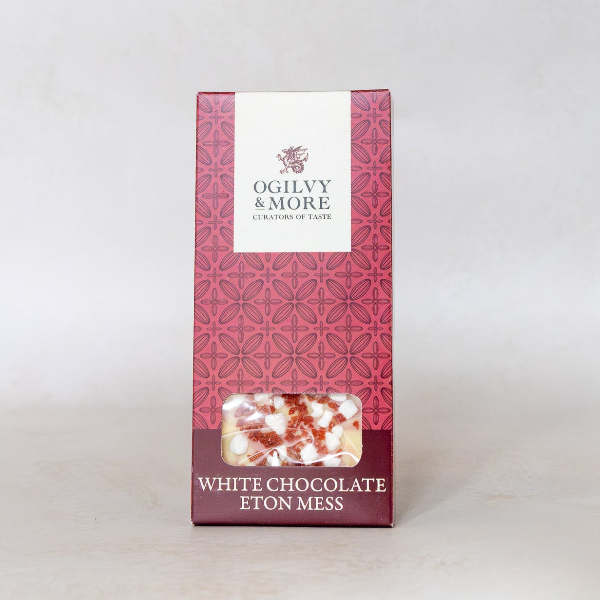 Box of Ogilvy & More White Chocolate Eton Mess on a white background