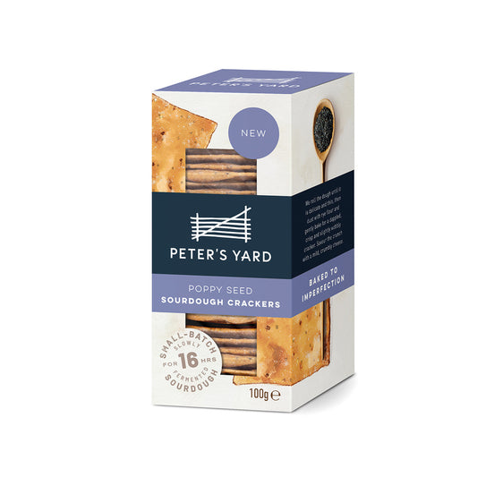 Peter’s Yard Poppy Seed Sourdough Crackers – 100g