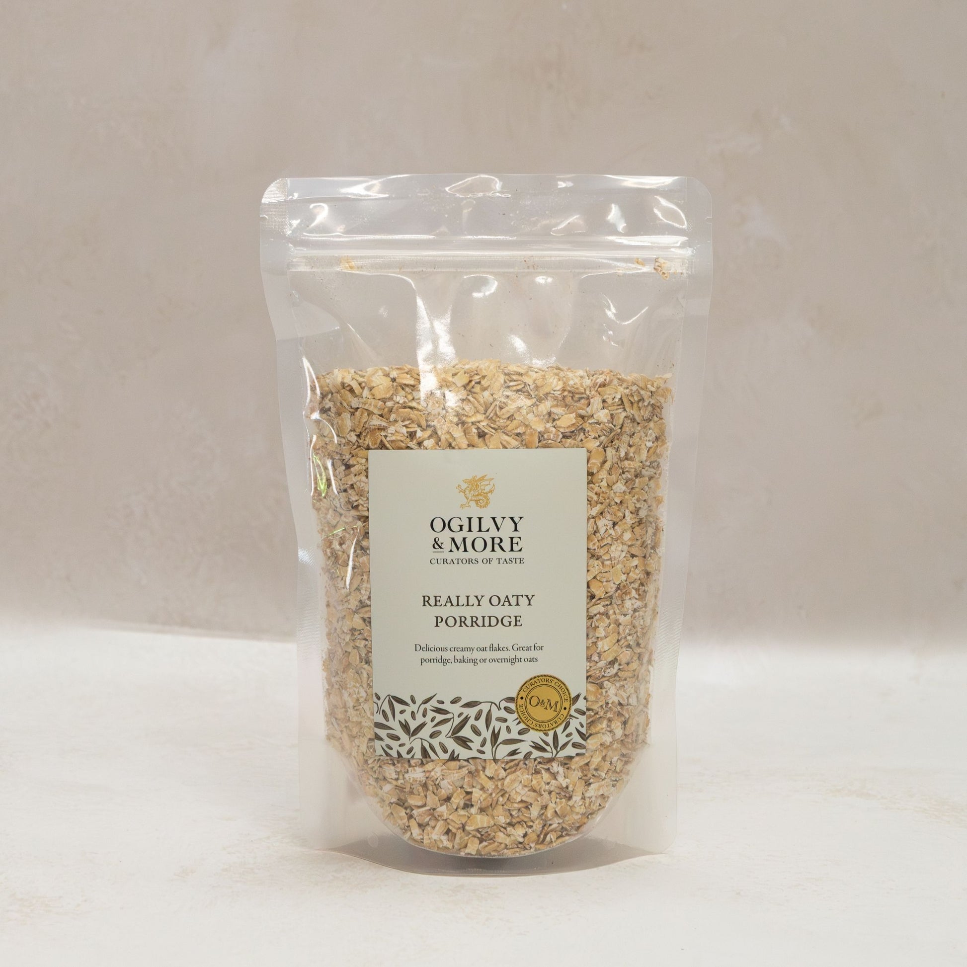 Packaged Really Oaty Porridge with Ogilvy & More branding on a white background