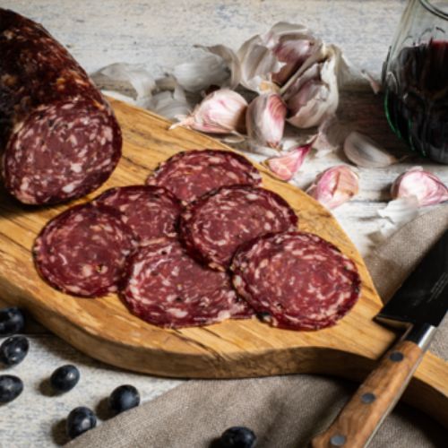 SLOE AND GARLIC WILD VENISON SALAMI - SLICED 55g