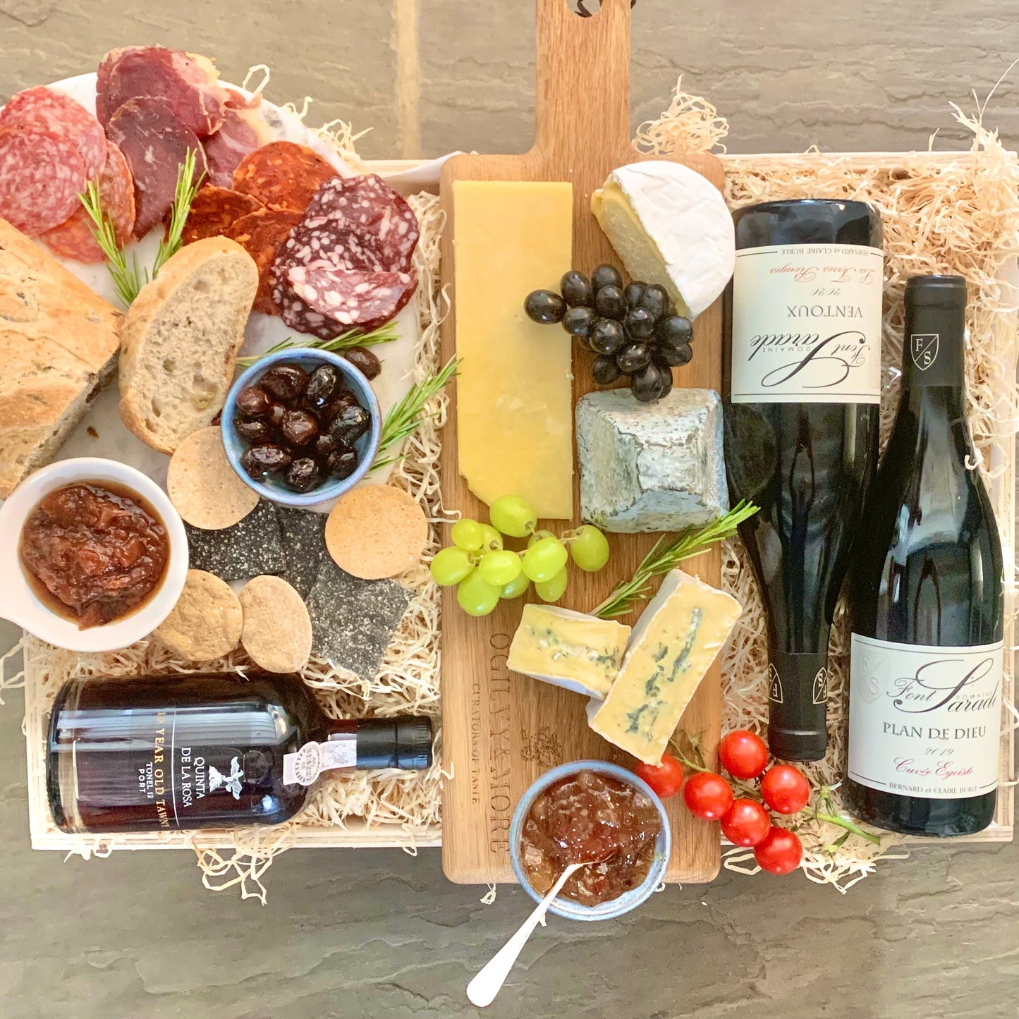 The Highclere - Huge on variety...Cheese, Charcuterie, Red Wine & Port with exclusive O&M Board!