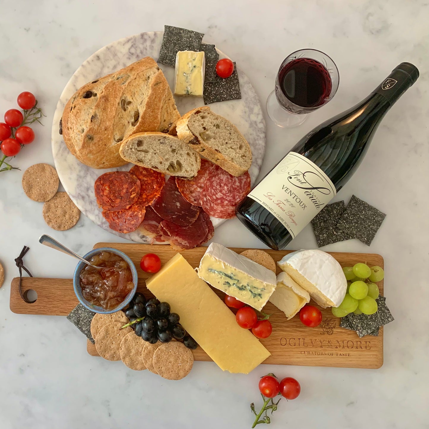 The Montacute - Cheese, Charcuterie & Red Wine Selection