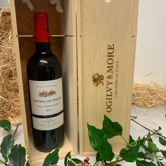 Red Wine Gift Box - Chateau de Francs Les Cerisiers 2017