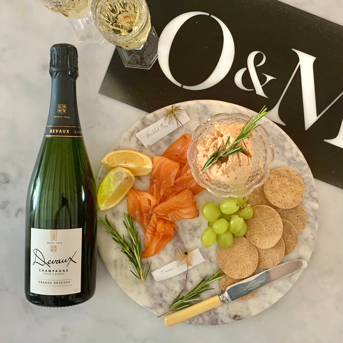 The Chatsworth - Champagne, Smoked Salmon, Trout Terrine and Crackers
